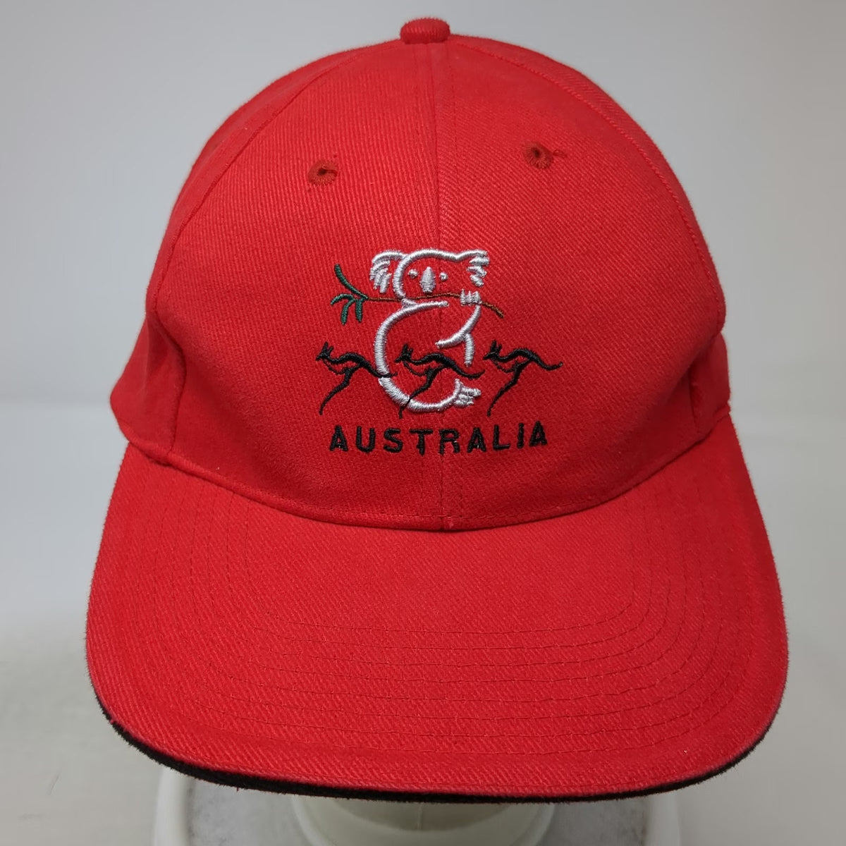 Creative Products Australia Koala Kangaroo Embroidered Red Baseball Cap Hat OSFM