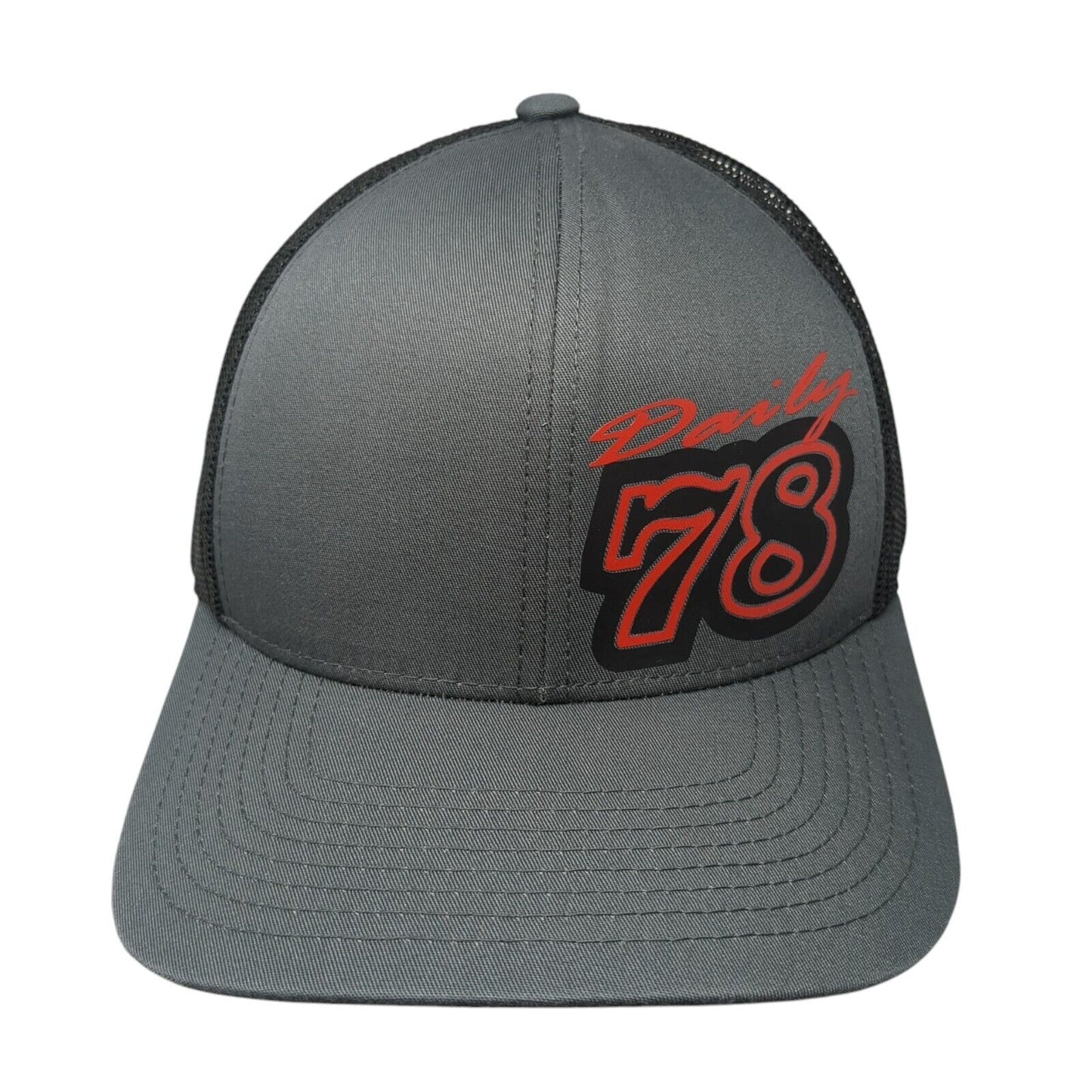 Daily 78 Snapback Trucker Hat Gray OS Adjustable Mesh Back Pacific Headwear