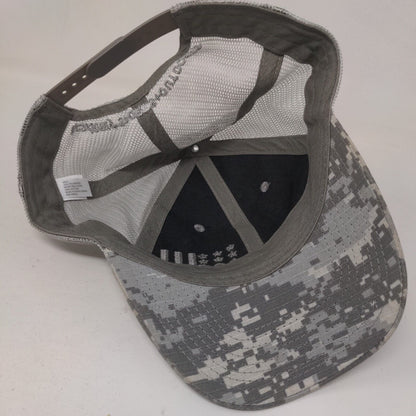 USA Flag Embroidered Snapback Trucker Hat Camouflage OS Patriotic Mesh Back