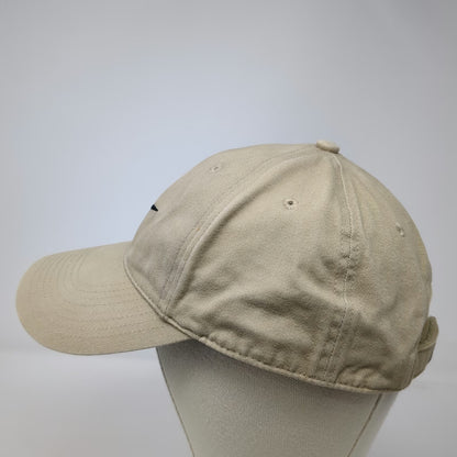 Nike Baseball Cap Beige Black Strapback Embroidered Swoosh Hat Vintage Grey Tag