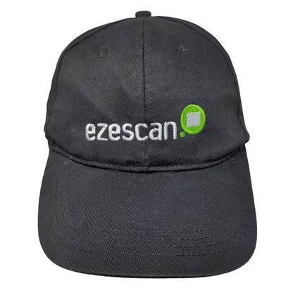 Ezescan Strapback Hat Black One Size Embroidered Adjustable 6 Panel