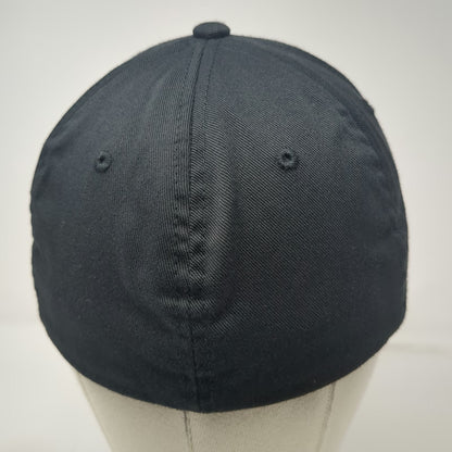 Port Authority Baseball Cap Black M Interfor Embroidered Logo Flexfit Fitted Hat