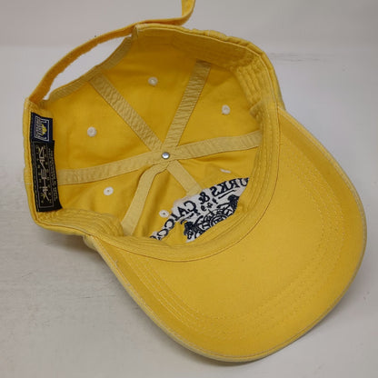 Ahead Baseball Cap Yellow One Size Turks & Caicos Mermaids Ship Wheel Cotton Hat