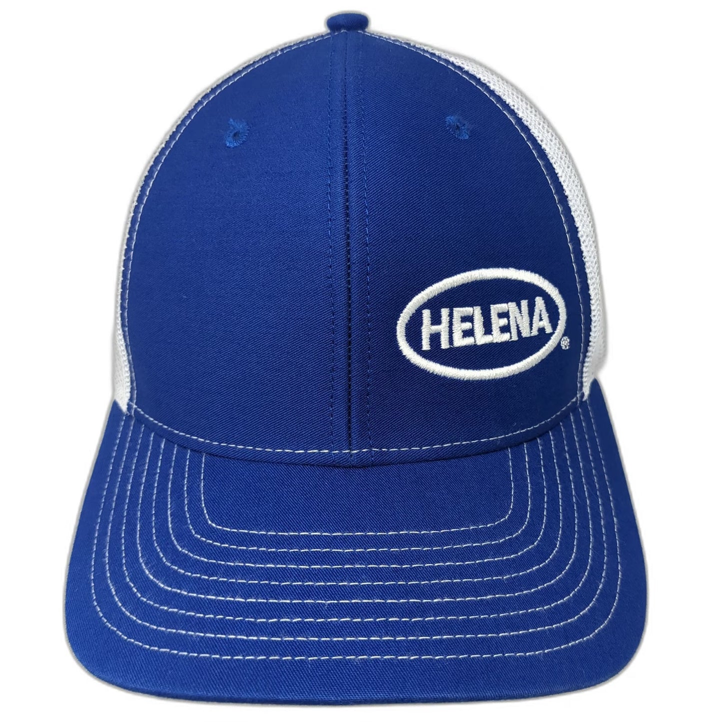 Richardson Trucker Hat Blue White One Size Helena Logo Mesh Snapback Style 112