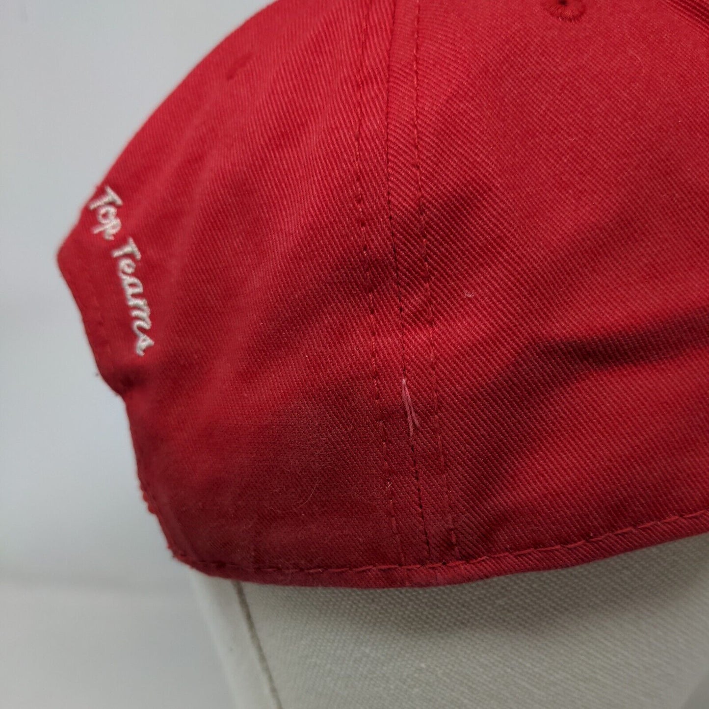 Russell Worn By America's Top Teams Snapback Hat Red OSFM Embroidered