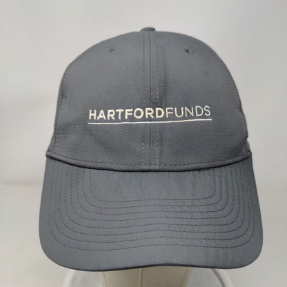 Hartford Funds Strapback Hat Gray OSFM Adjustable Embroidered Nike Dri-Fit