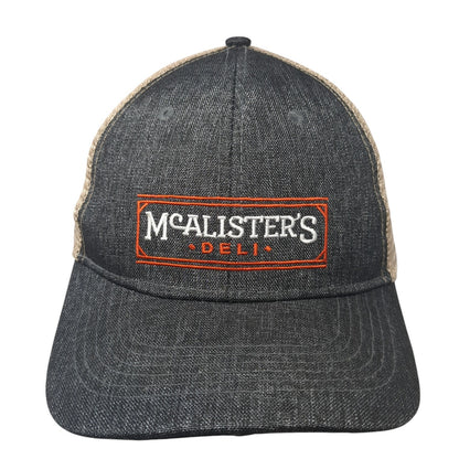 McAlister's DELI Strapback Trucker Hat Gray OS Adjustable Mesh Back The Ice Box