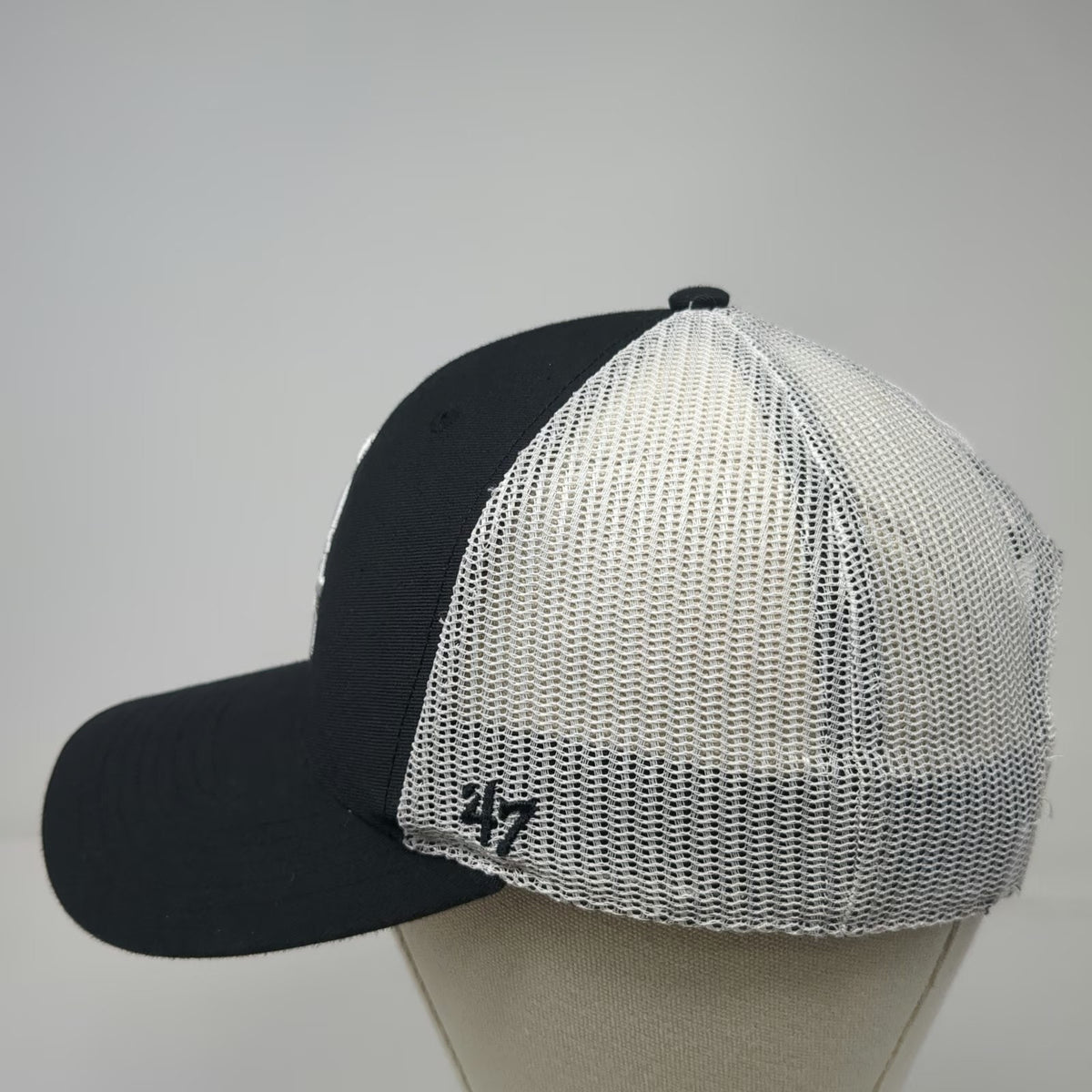 '47 Chicago White Sox MLB Trucker Hat Black One Size Mesh Snapback Embroidered