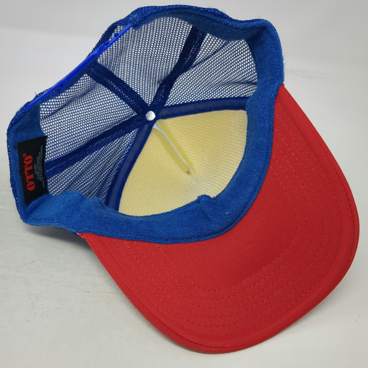Otto Trucker Hat White Blue Red One Size K-Coast Surf Shop Cape Charles VA Rope