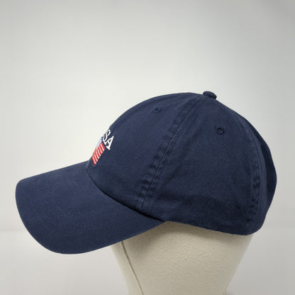 USA Flag Slideback Hat Blue One Size Adjustable Embroidered Patriotic L.A Hearts
