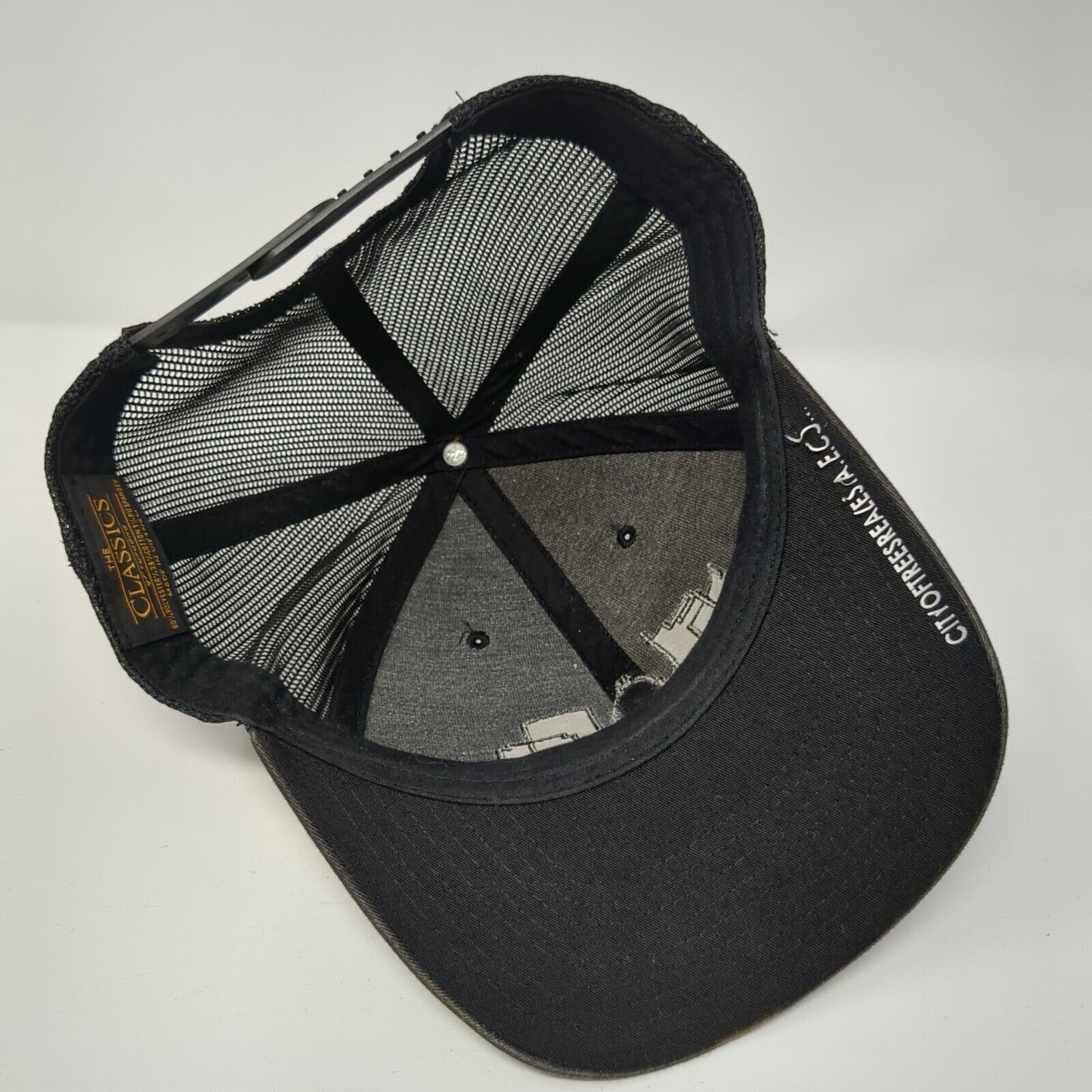 City of Real Estate Snapback Trucker Hat Camouflage OS Adjustable Mesh Yupoong