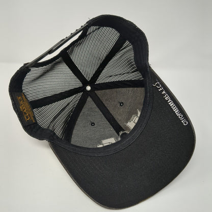 City of Real Estate Snapback Trucker Hat Camouflage OS Adjustable Mesh Yupoong