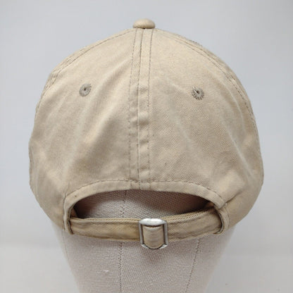 Signatures Slideback Hat Tan One Size Adjustable Vented Holes Distressed Blank