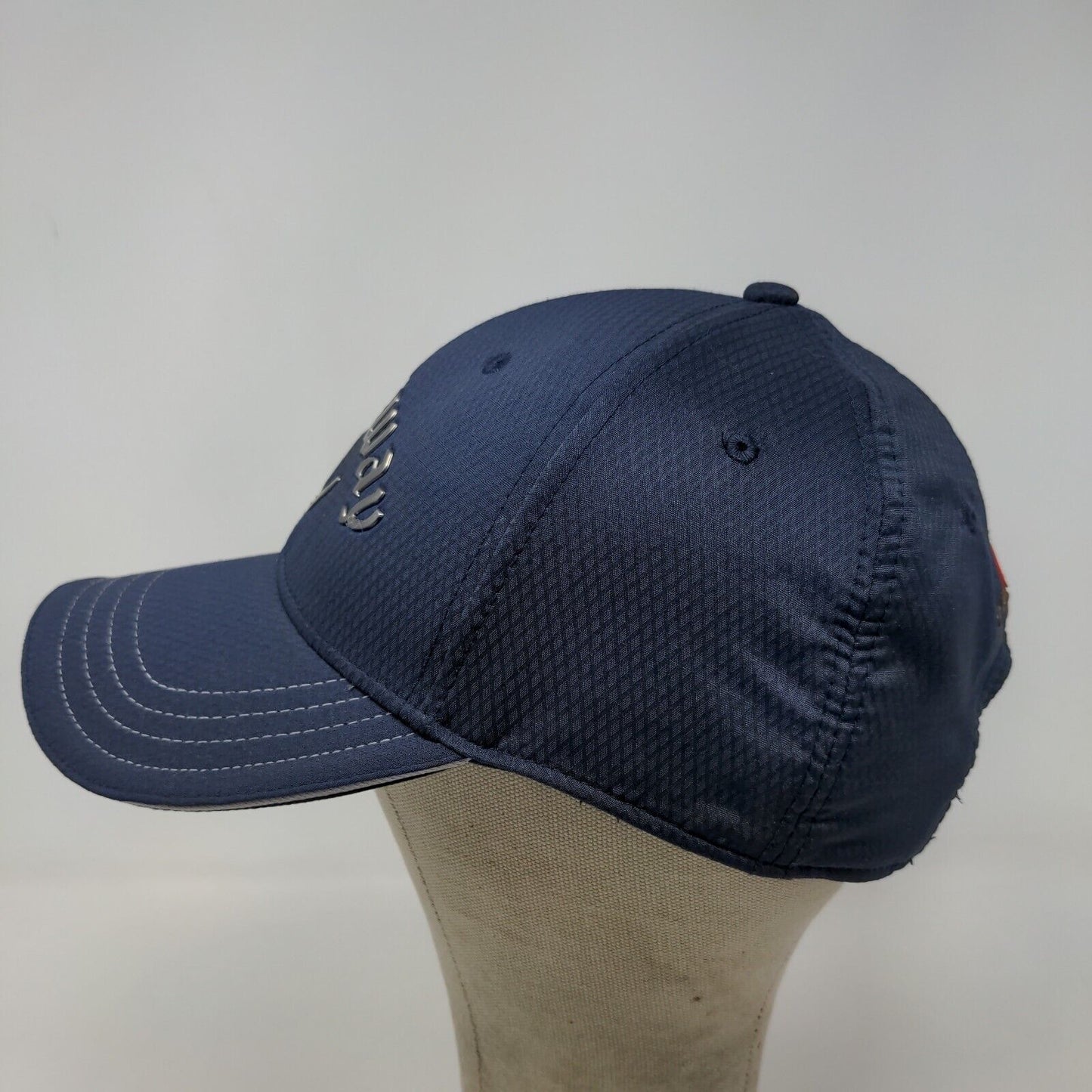 Callaway Golf Men's Strapback Hat Blue Adjustable 3D Odyssey Logo Distressed