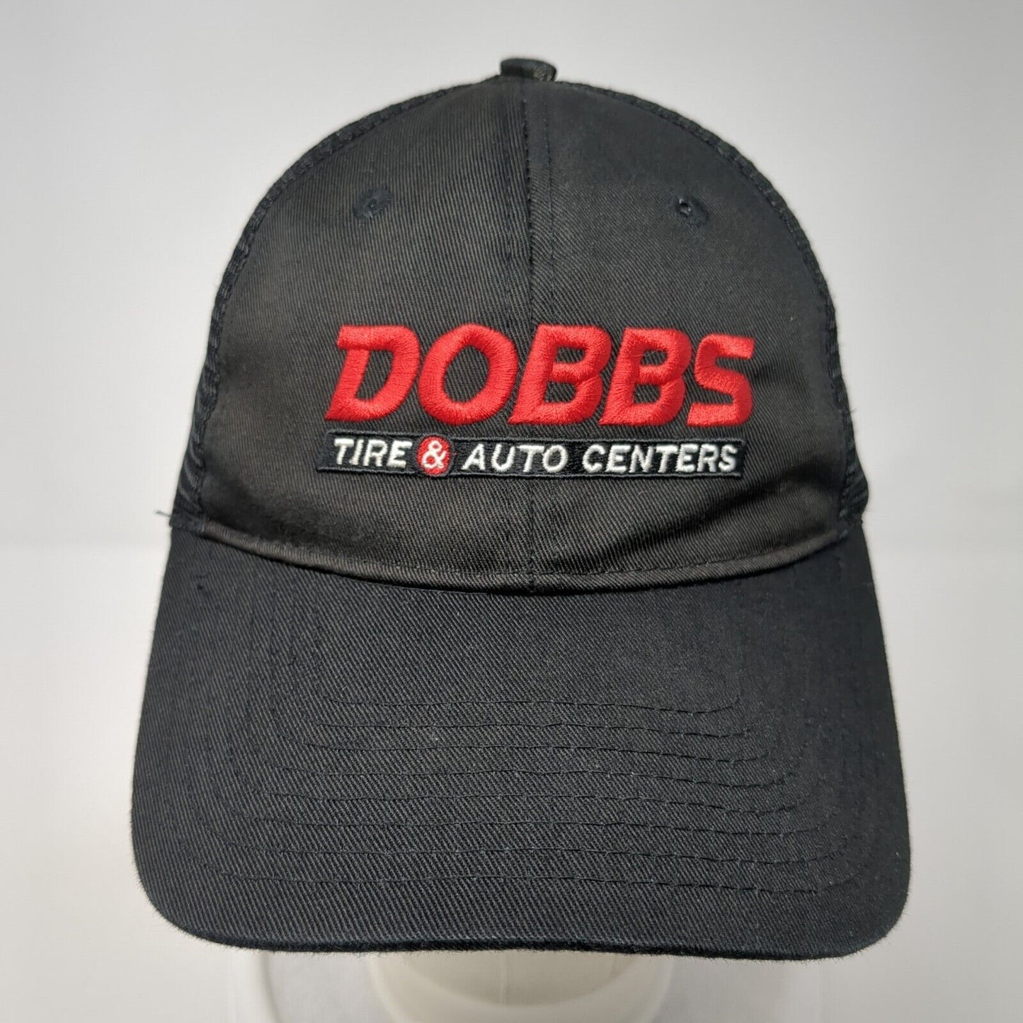 DOBBS Tire Auto Centers Snapback Trucker Hat Black OS Adjustable Mesh Back