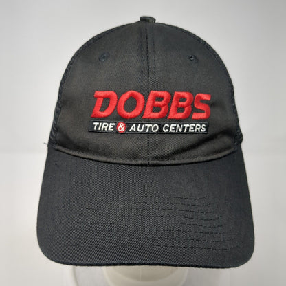 DOBBS Tire Auto Centers Snapback Trucker Hat Black OS Adjustable Mesh Back