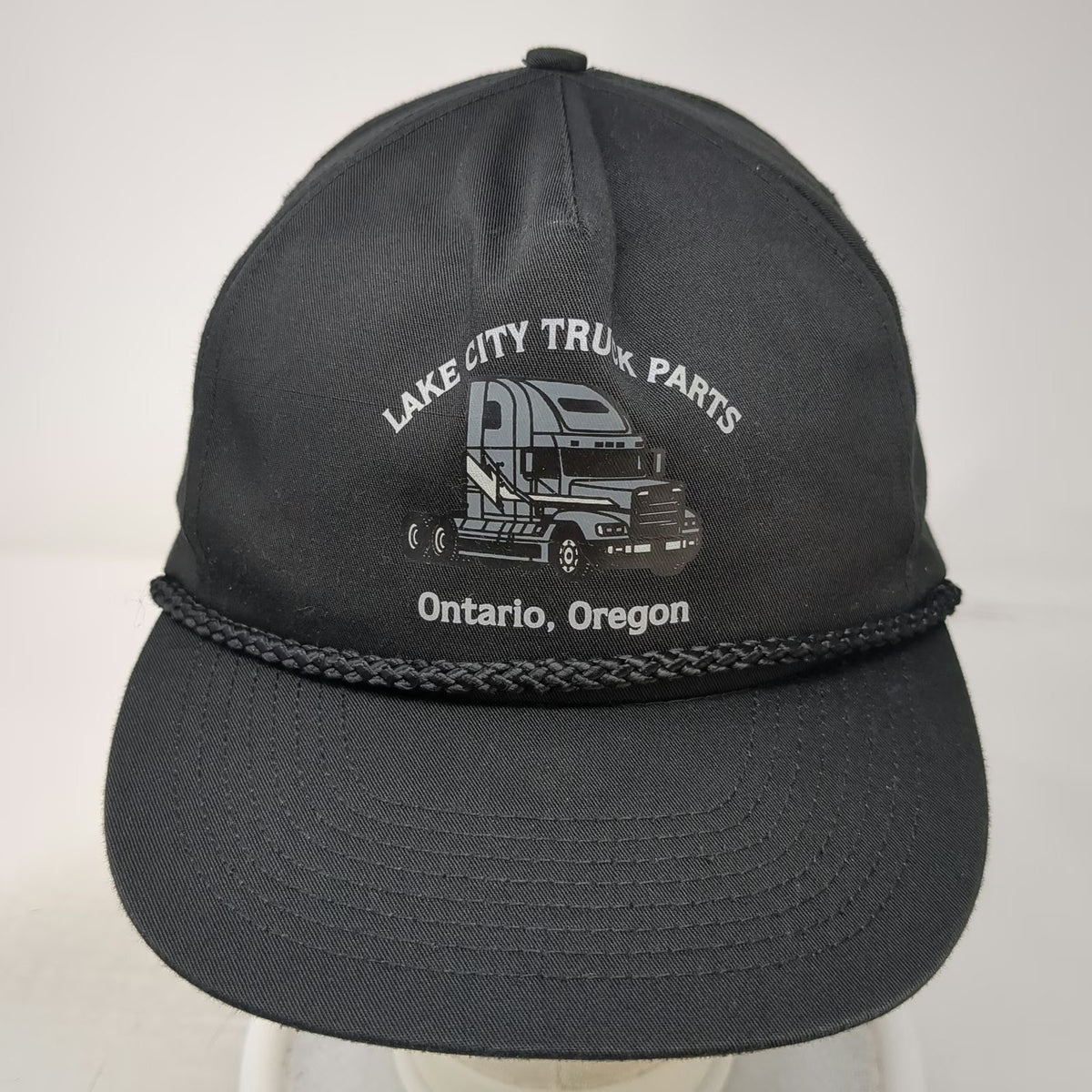 Black One Size 5 Panel Snapback Hat Lake City Truck Parts Ontario Oregon Rope