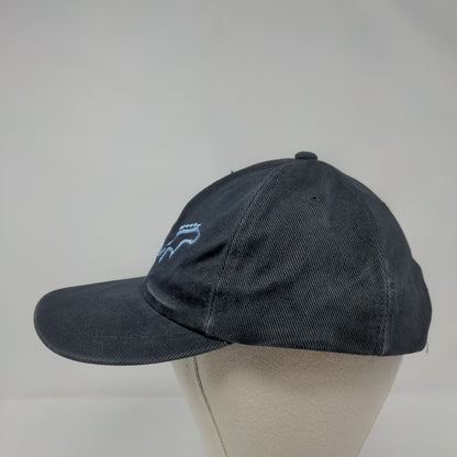 Blues Snapback Hat Black OSFA Adjustable Embroidered Vented Holes 6 Panel