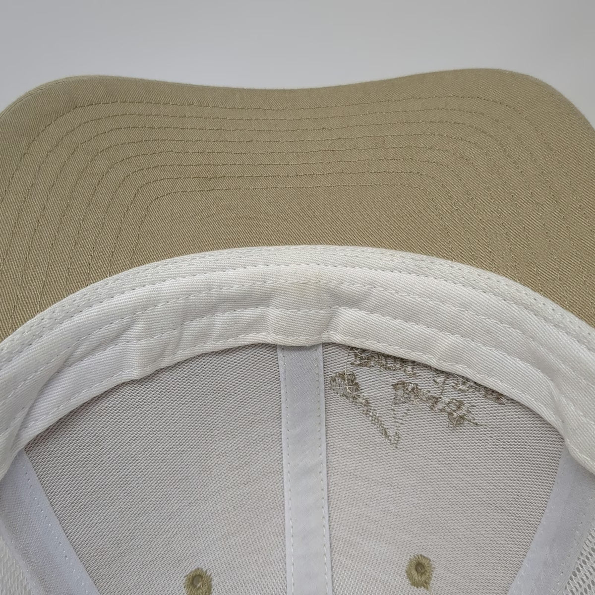 Richardson Trucker Hat Beige One Size Ray Poland & Sons Inc Mesh Snapback Hat