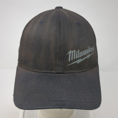Milwaukee Fitted Hat Black Medium Flexfit Yupoong 6 Panel Outdoor
