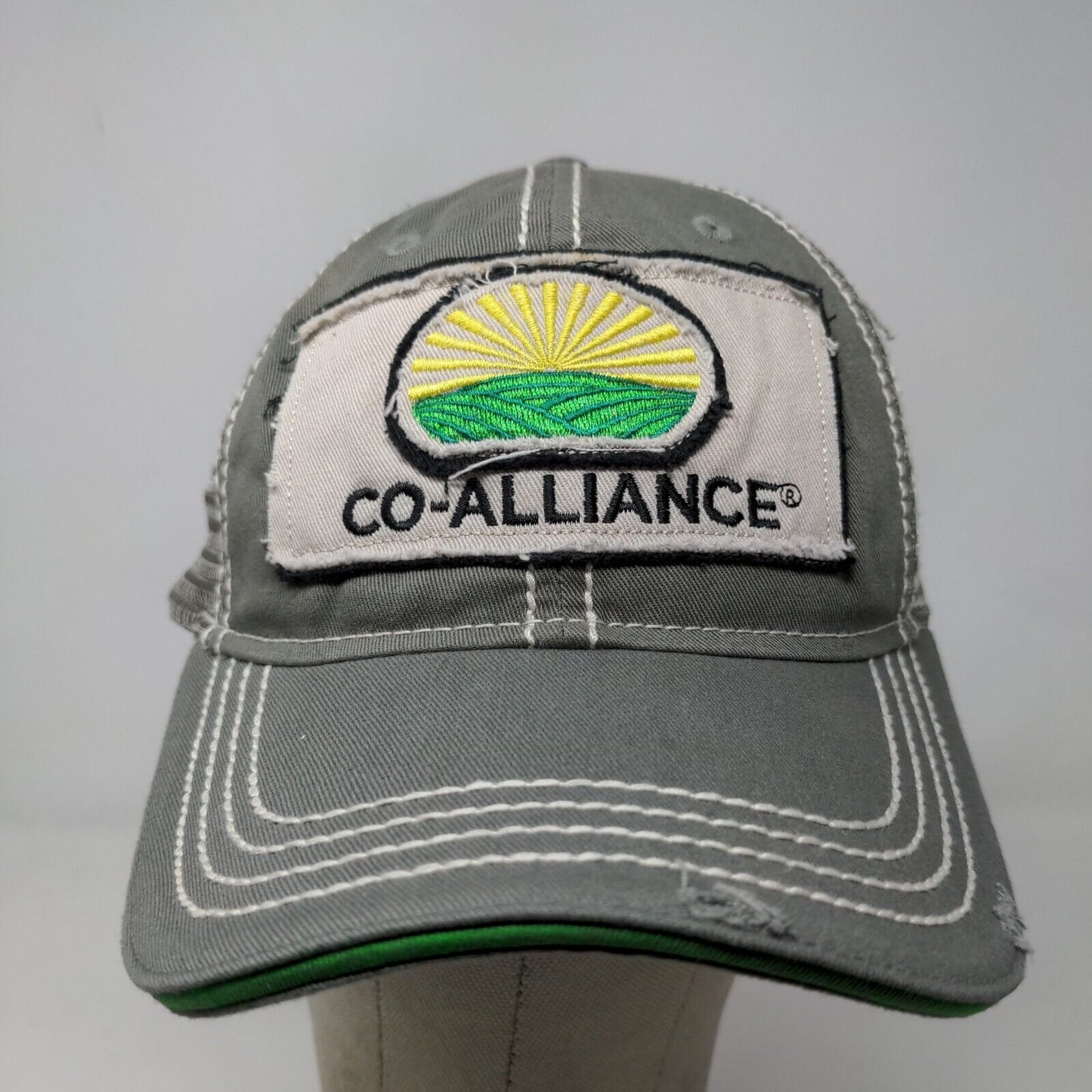 Co-Alliance Men's Strapback Hat Gray size OSFA Embroidered Logo Cotton Blend