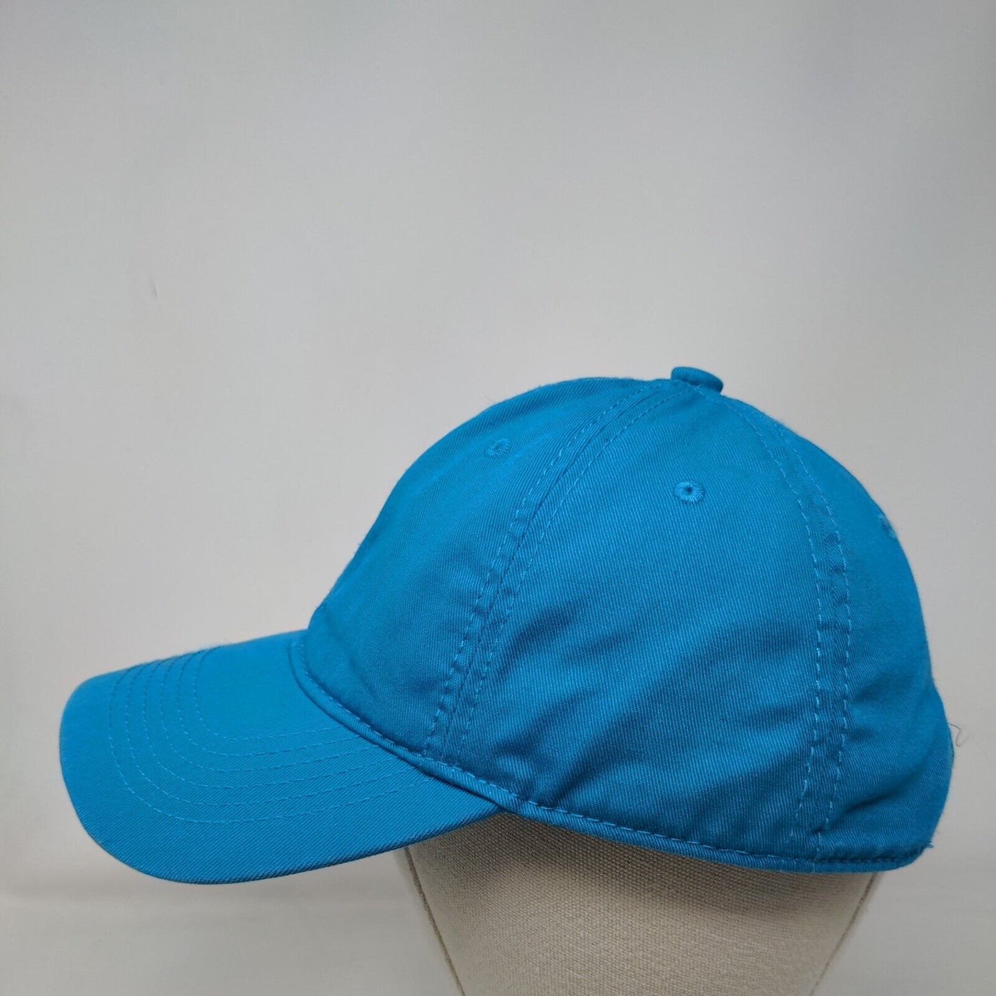 Unbranded Slideback Hat Blue One Size Adjustable Vented Holes 6 Panel Blank