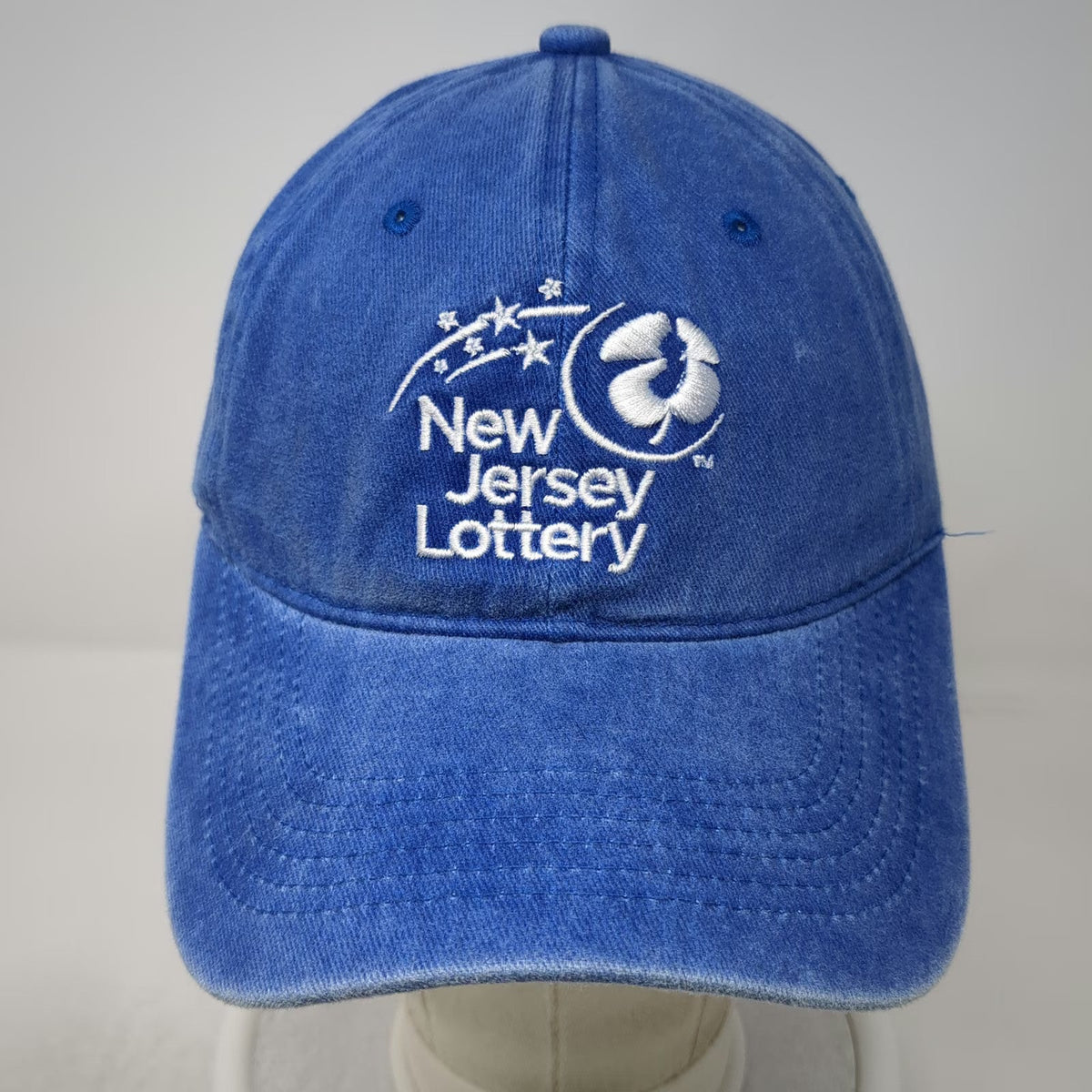 New Jersey Lottery Blue Baseball Cap One Size Hat Slideback Cotton Adjustable