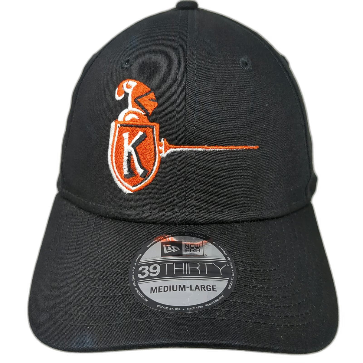 New Era Baseball Cap Black L Knight Transportation Stretch Fit Embroidered Hat
