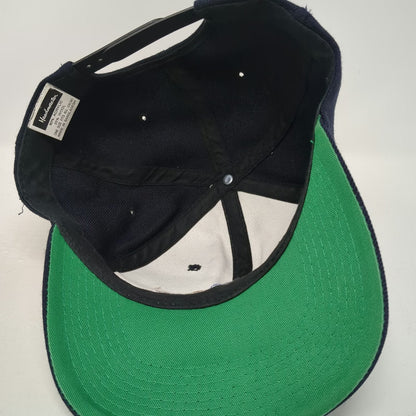 Headmaster Snapback Blue One Size Embroidered Horse Green Underbrim 6 Panel Hat