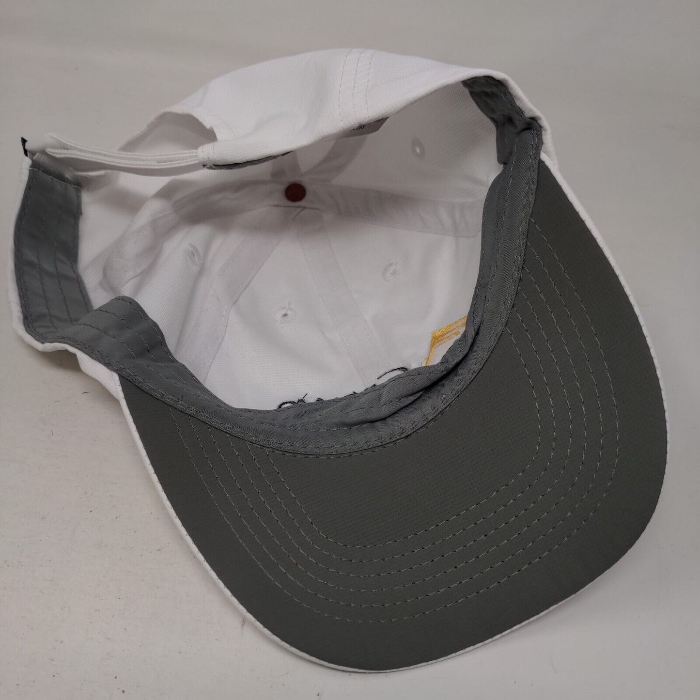 Crowe Strapback Hat White OSFA Embroidered Imperial True Fit UPF50+