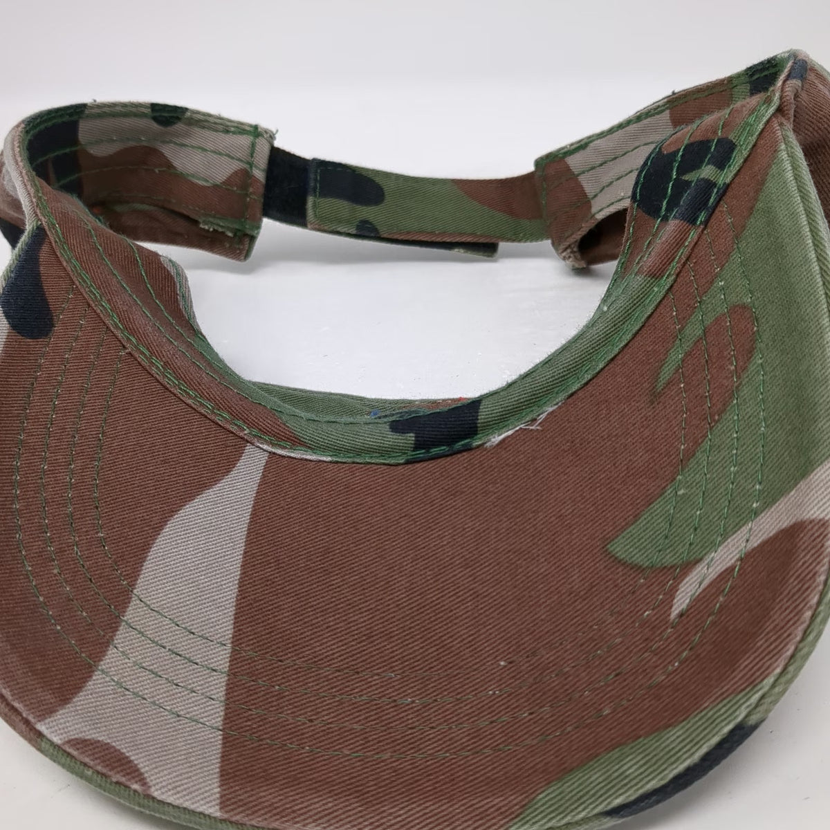 Alternative Apparel Visor Green Camo One Size jk livin Embroidered Strapback Hat