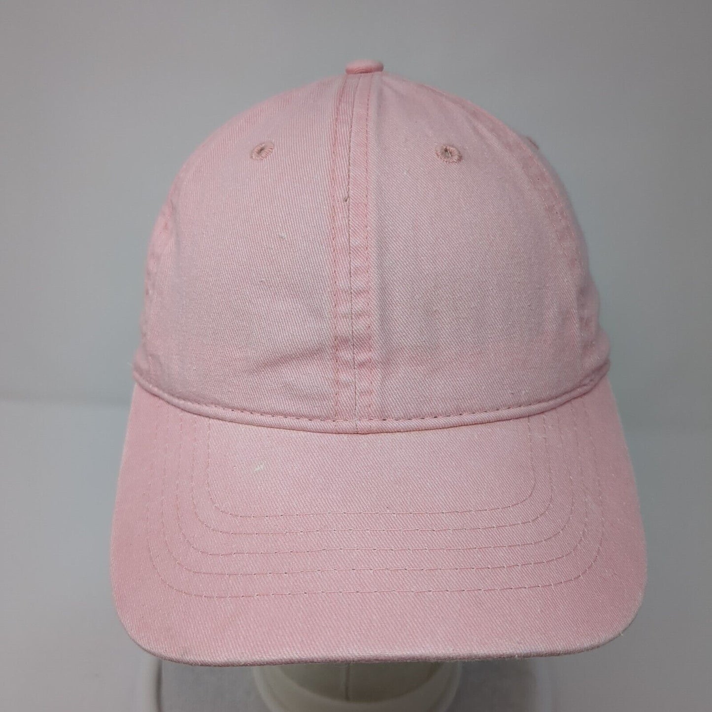 Unbranded Strapback Hat Pink One Size Adjustable Vented Holes 6 Panel Blank