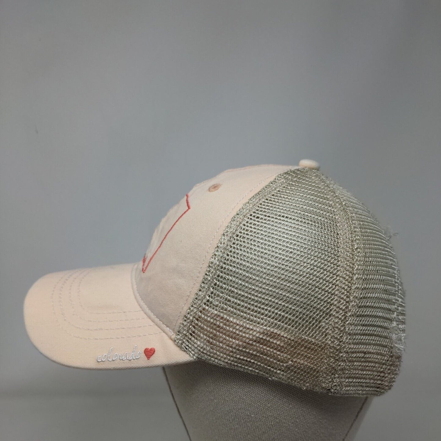 Colorado Slideback Mesh Back Trucker Hat Tan OSFM Embroidered Home Free