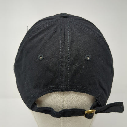 Unbranded Slideback Hat Black One Size 6 Panel Adjustable Blank Solid