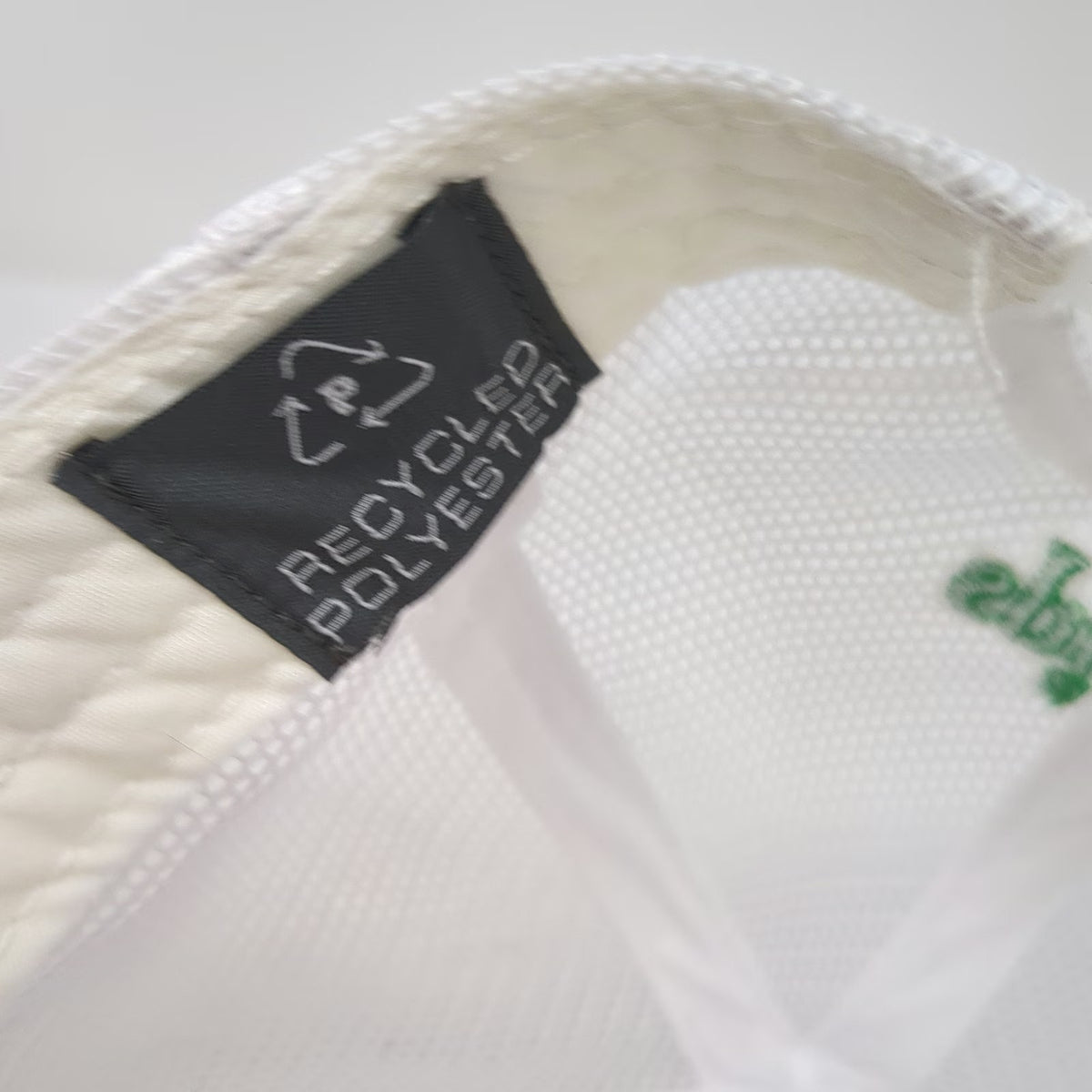Spindrift Trucker Hat White One Size Mesh Back Snapback Recycled Polyester