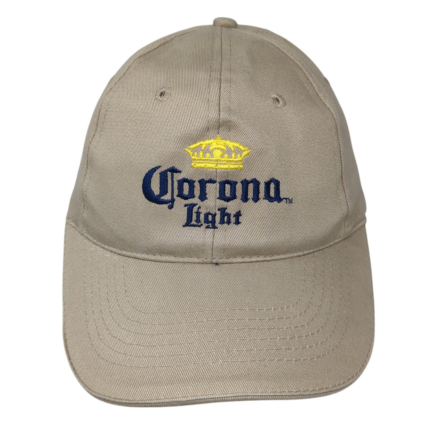 Corona Light Strapback Hat Brown One Size Adjustable Embroidered Acme