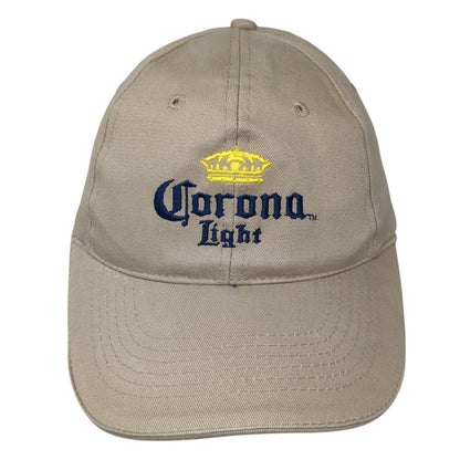 Corona Light Strapback Hat Brown One Size Adjustable Embroidered Acme