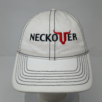 Neckover Bull Tuff Strapback Hat White One Size Adjustable 6 Panel