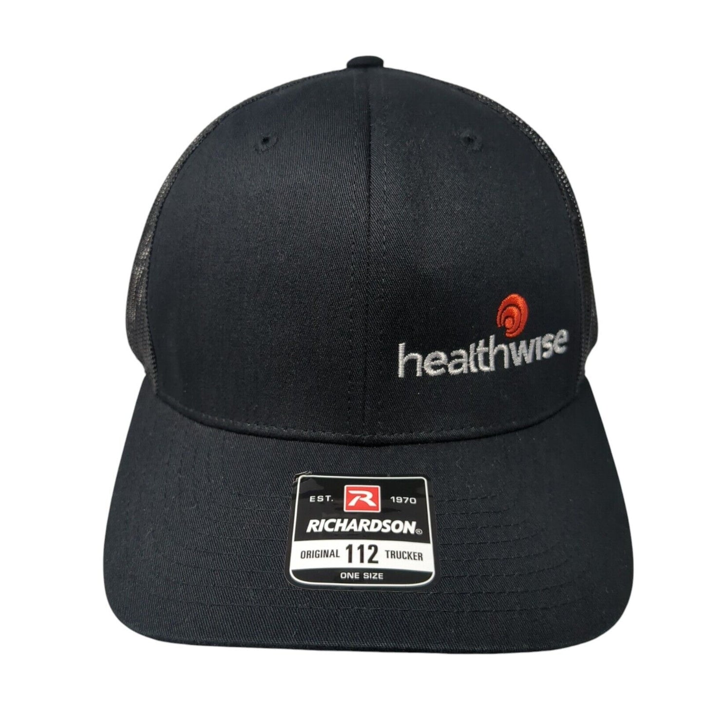 Healthwise Snapback Trucker Hat Black One Size Adjustable Richardson