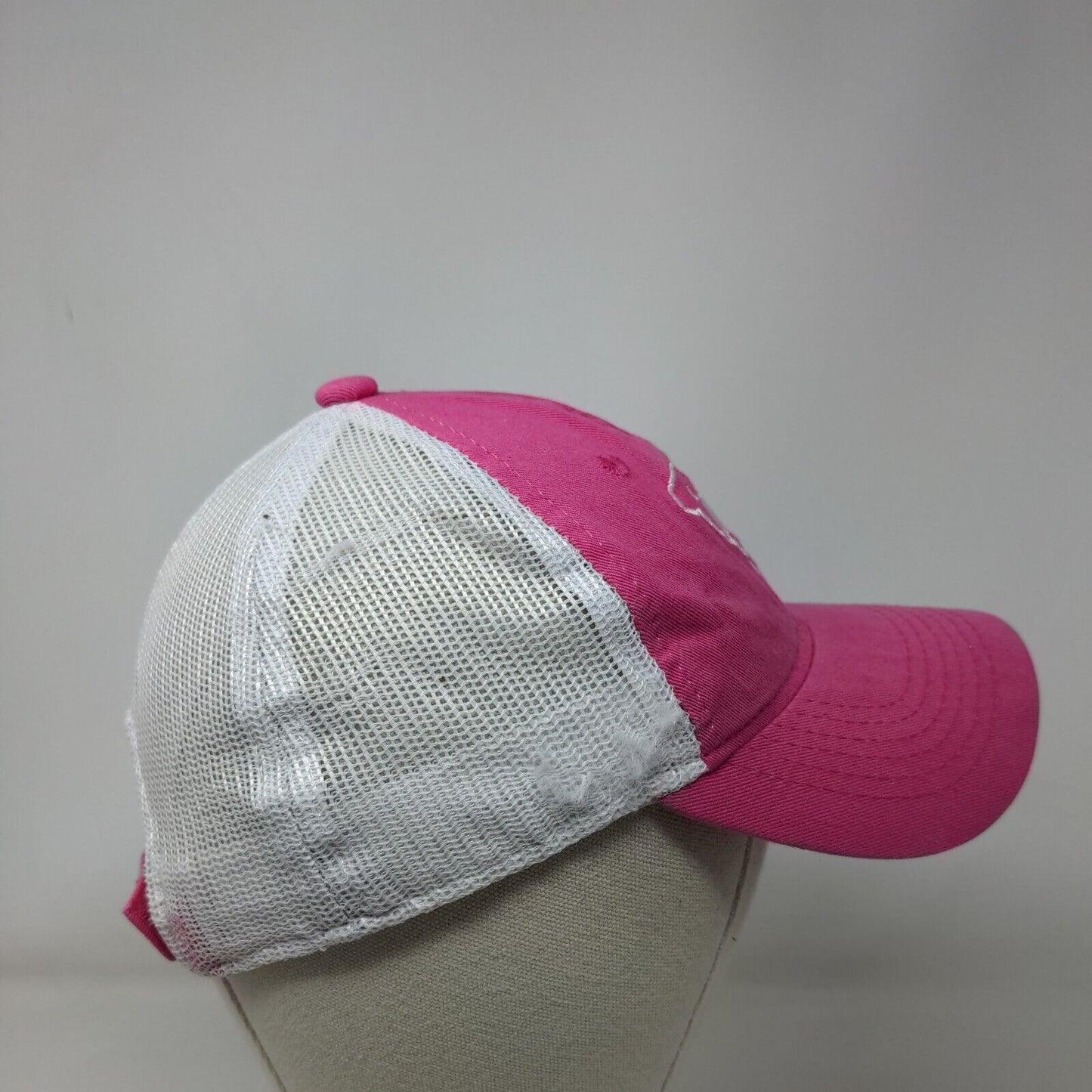 OES Women's Strapback Hat Pink OS Adjustable Ladies Fit Mesh Back Outdoor Cap