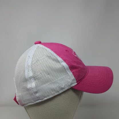 OES Women's Strapback Hat Pink OS Adjustable Ladies Fit Mesh Back Outdoor Cap