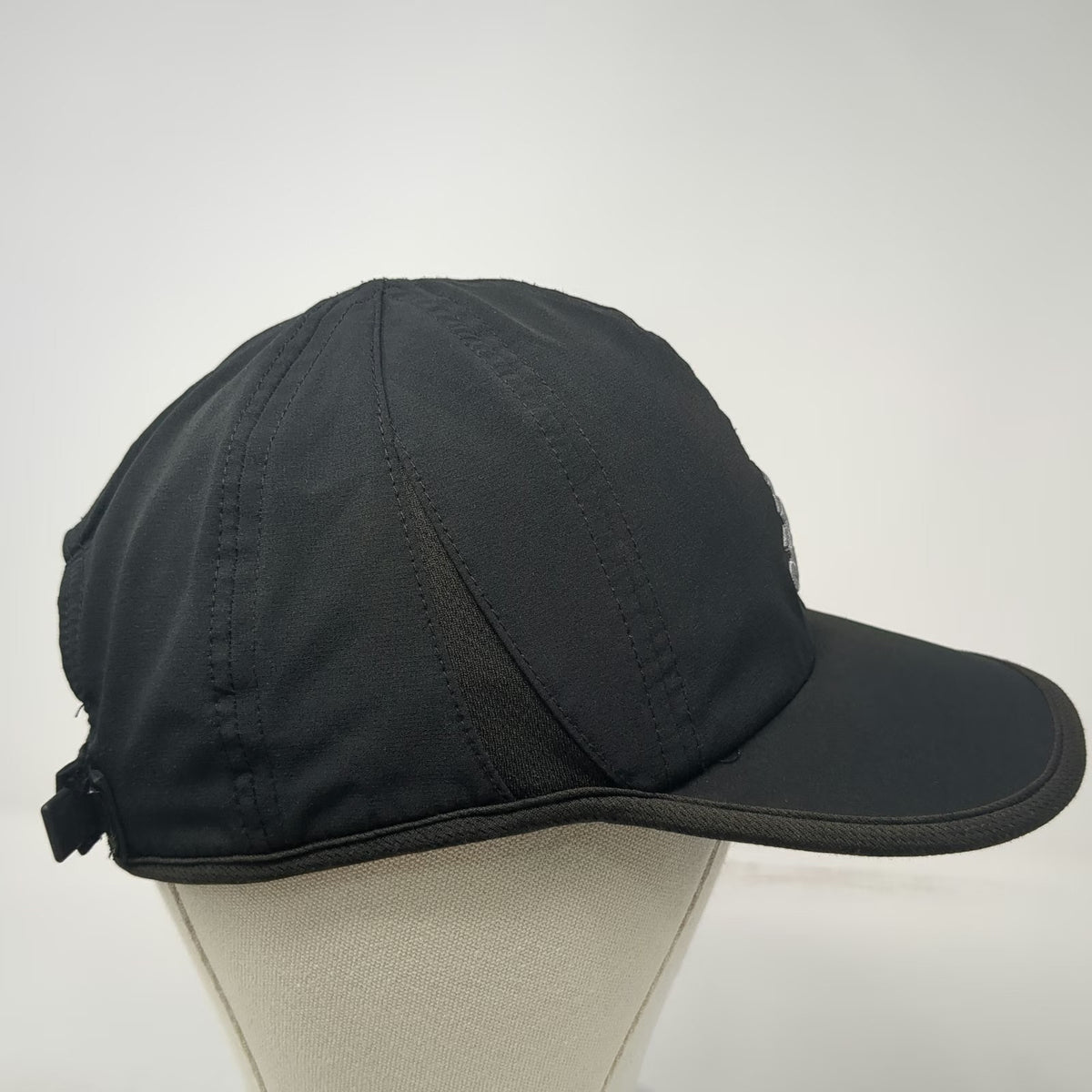 Adidas Baseball Cap Black One Size Climalite Performance Silver Logo Running Hat