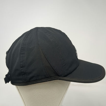Adidas Baseball Cap Black One Size Climalite Performance Silver Logo Running Hat