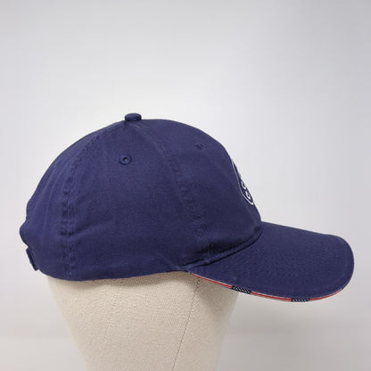 Port Authority Strapback Hat Blue One Size Embroidered Logo Adjustable