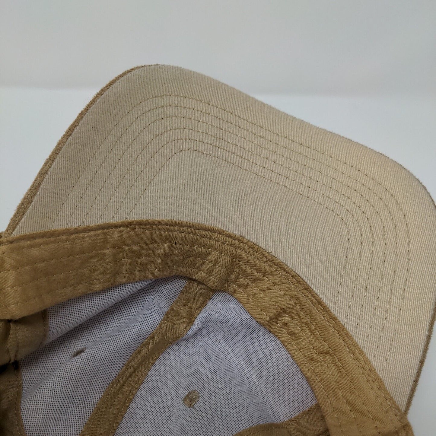 BP. Strapback Hat Tan OSFA Adjustable Solid Blank Vent Holes Suede