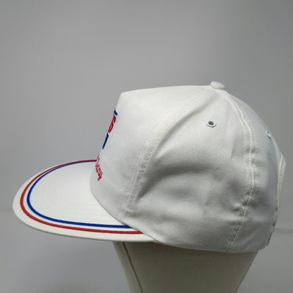 Kap King 5 Panel White Hat Snapback ABS Vandervegt Dairy Red Blue Rope Vintage