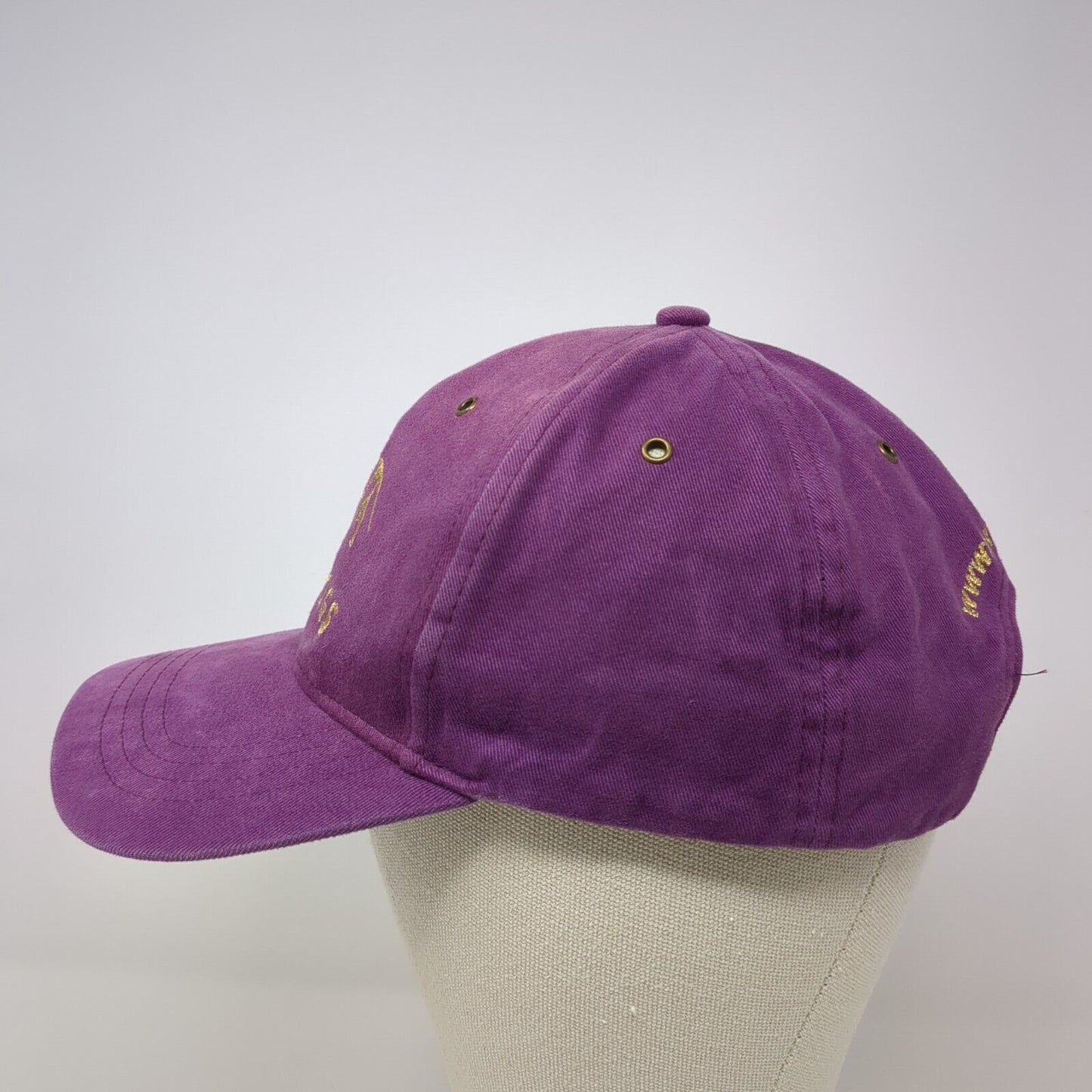 Wine Dogs Slideback Hat Purple One Size Adjustable Embroidered 6 Panel