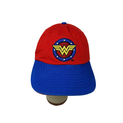 DC Comics Wonder Woman Slideback Hat Red & Blue OSFM Adjustable Embroidered