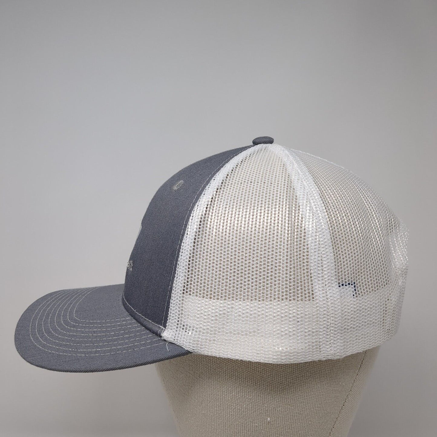 RJS Invitational Snapback Trucker Hat Gray OS Adjustable Mesh Port Authority