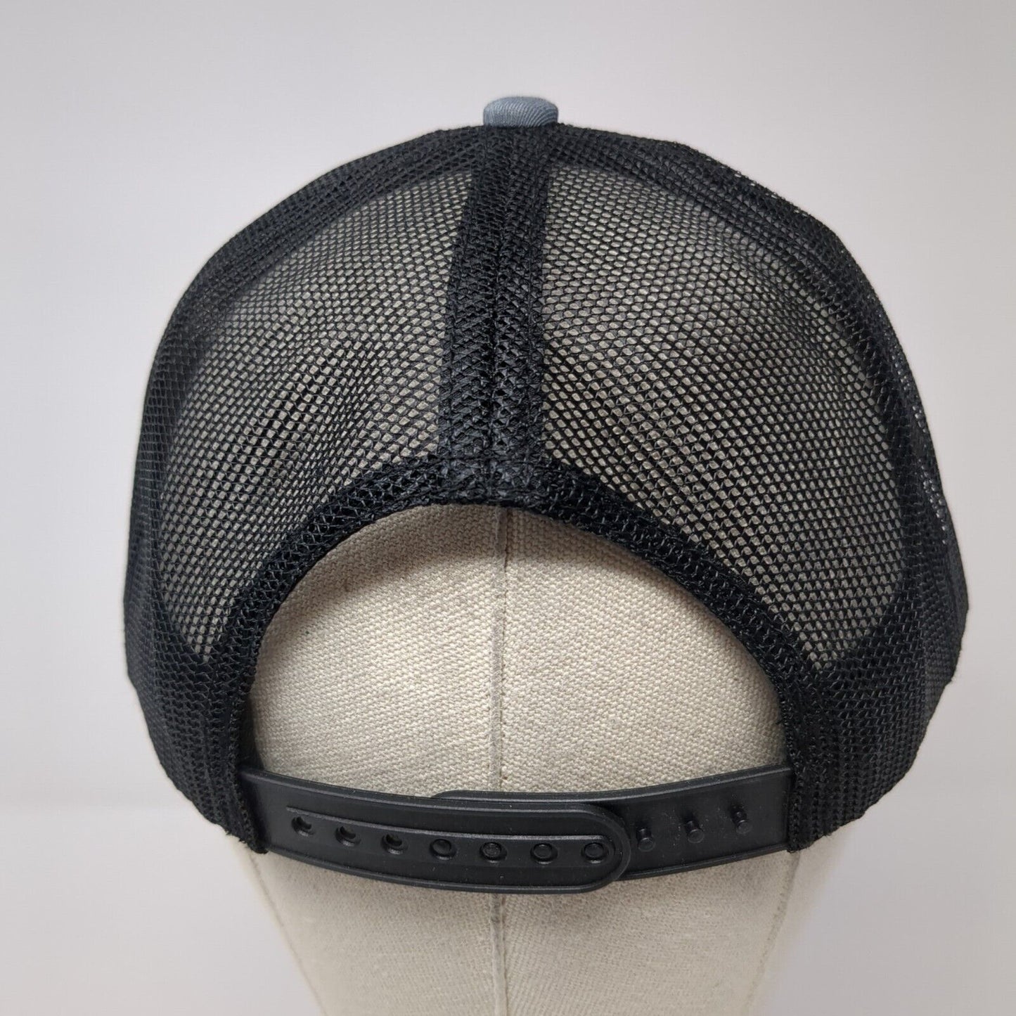 Scheels Meridian ID Patch Snapback Trucker Hat Gray One Size Mesh Back